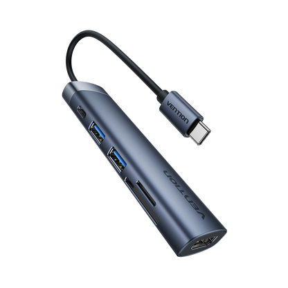 Vention 6'sı 1 arada USB-C Bağlantı İstasyonu