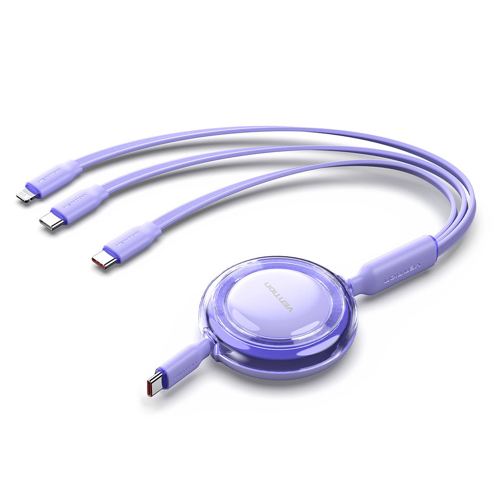 Vention 3-in-1 USB 2.0 Retractable Charging Cable