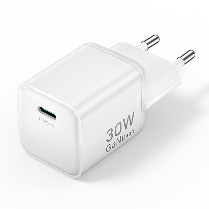 <tc>Vention</tc> Cargador GaN USB-C de 1 puerto (30 W) con enchufe europeo