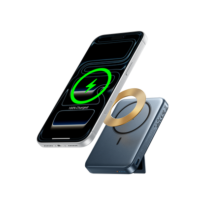<tc>Vention</tc> Batería externa magnética inalámbrica Qi2.2 de 10000 mAh (USB-C + USB-C/Inalámbrica) de 45 W, color gris.