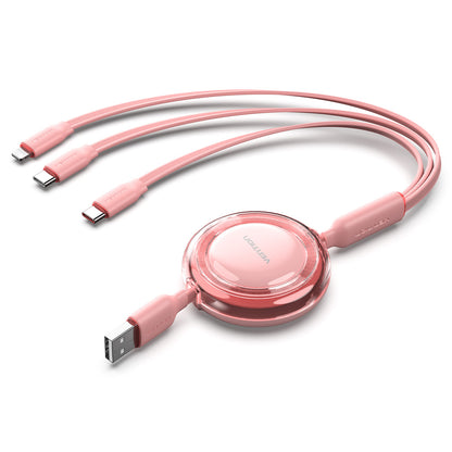 <tc>Vention</tc> Kabel Pengisi Daya USB 2.0 3-in-1 yang Dapat Ditarik