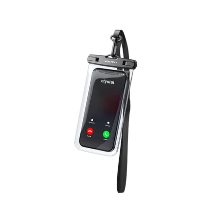 Vention 7.2-Inch Floating Shockproof Airbag Waterproof Phone Pouch with Lock Seal Black