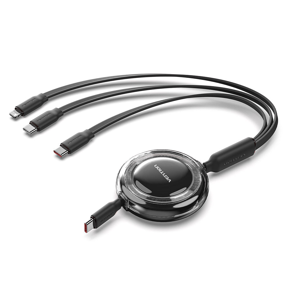 Vention 3-in-1 USB 2.0 Retractable Charging Cable