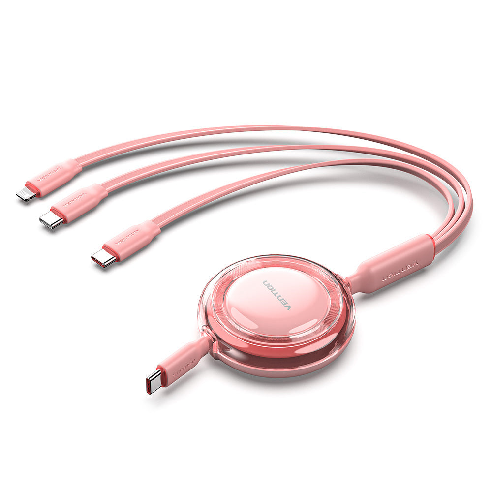 Vention 3-in-1 USB 2.0 Retractable Charging Cable