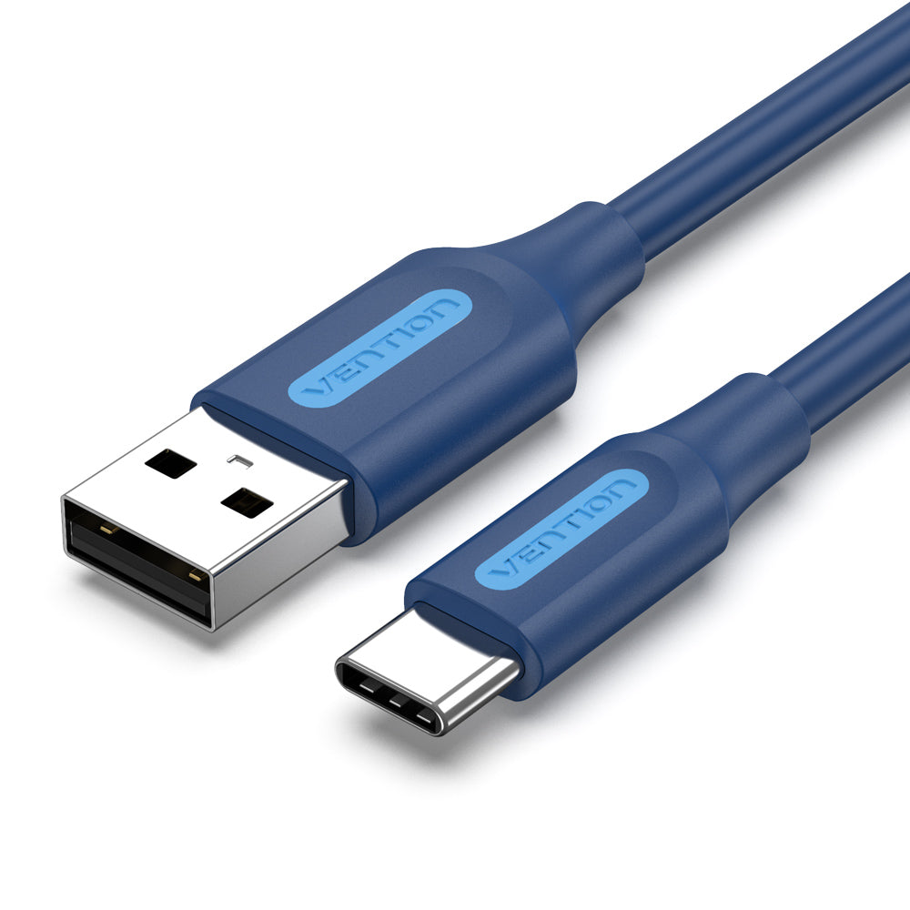 USB 2.0 A Male to C Male 3A Cable 2M Deep Blue