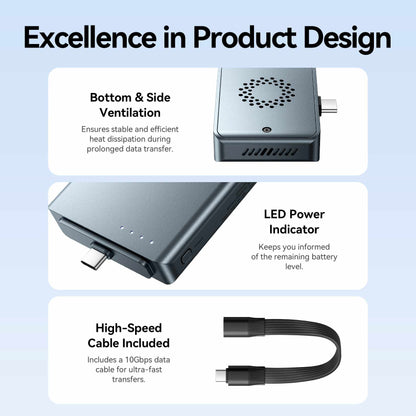 <tc>Vention</tc> Carcasa para SSD M.2 NVMe sin cables + batería externa de 3500 mAh