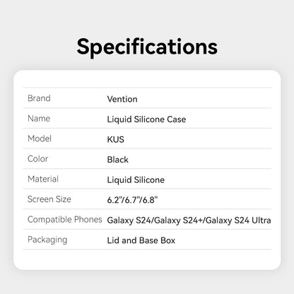 <tc>Vention</tc> Funda de silicona líquida para Samsung Galaxy
