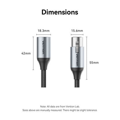 <tc>Vention</tc> Mikrofonkabel XLR-Stecker auf XLR-Buchse