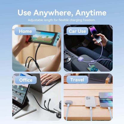 <tc>Vention</tc> Kabel Pengisi Daya USB 2.0 3-in-1 yang Dapat Ditarik