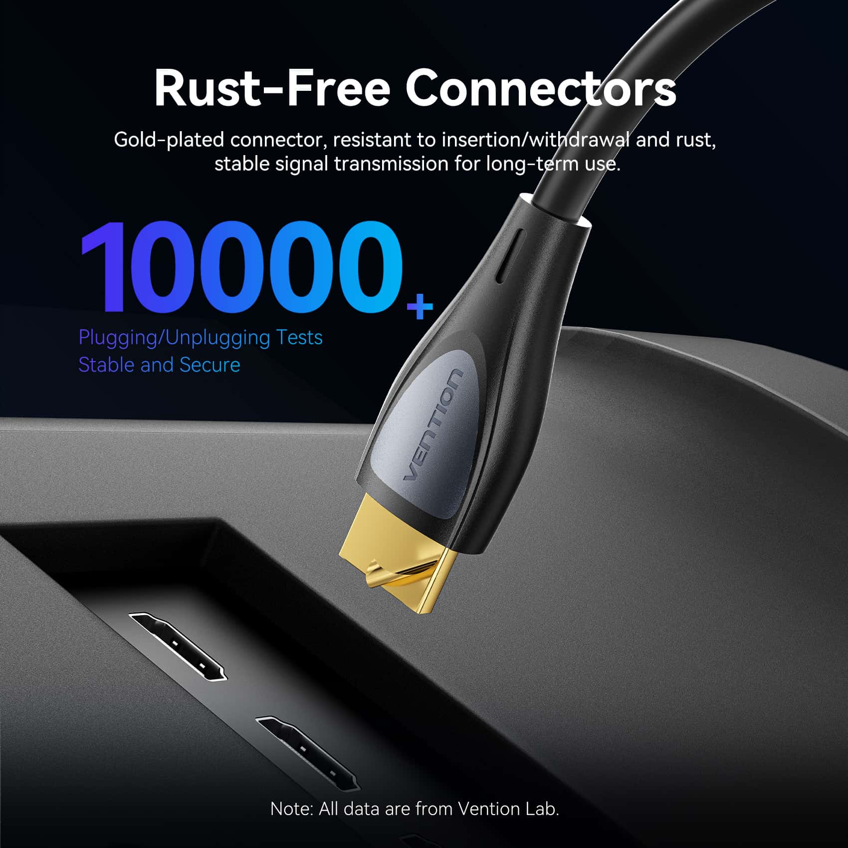 Vention HDMI™-A Male to Male 4K HD Right Angle Cable 270 Degree