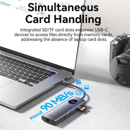 USB-C to HDMI x 2/USB 3.0 x 2/USB 2.0/RJ45/SD/TF/PD MST Docking Station