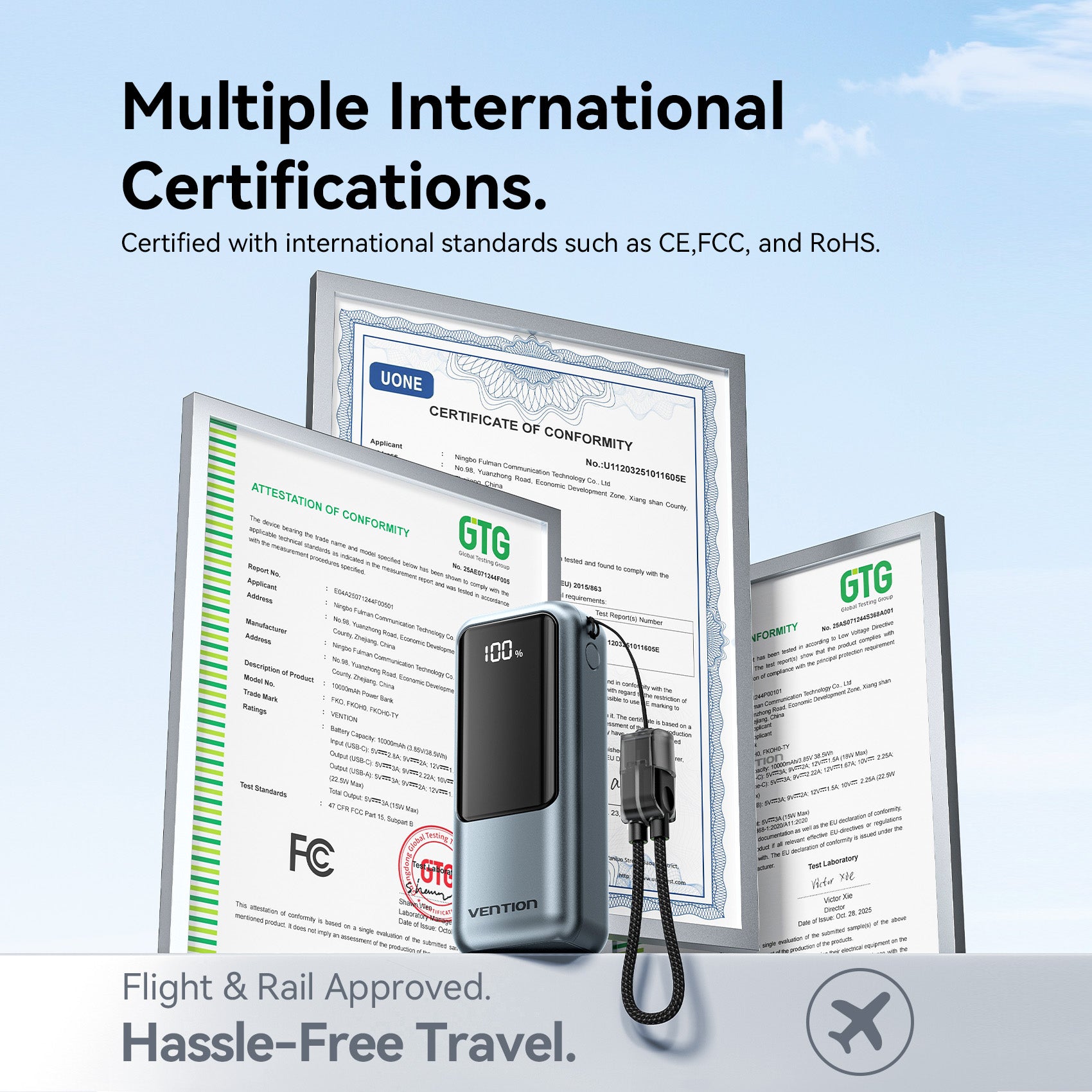 Vention Mini 10000mAh Power Bank 22.5W