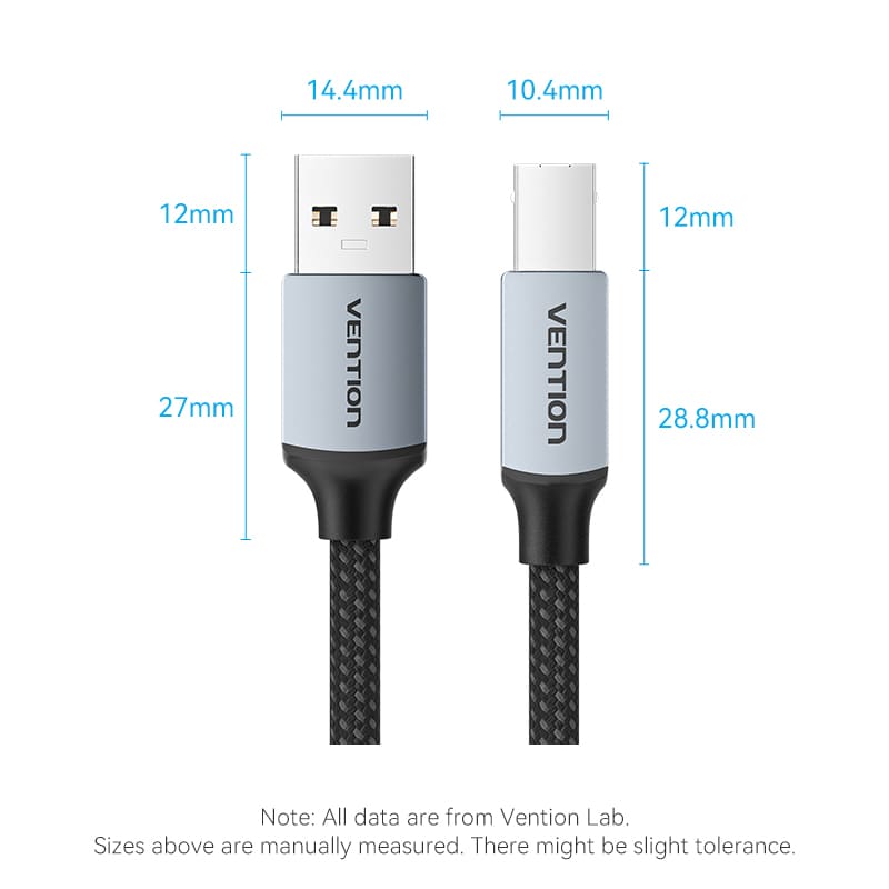 Cotton Braided USB 2.0 A Male to B Male Printer Cable