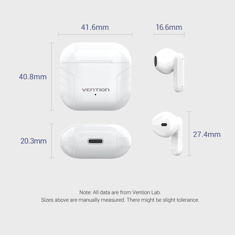 True Wireless Bluetooth Elf Earbuds E05 Black/White