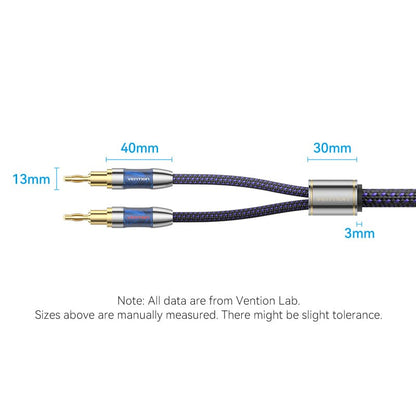 Vention Speaker Wire (Hi-Fi) with Dual Banana Plugs
