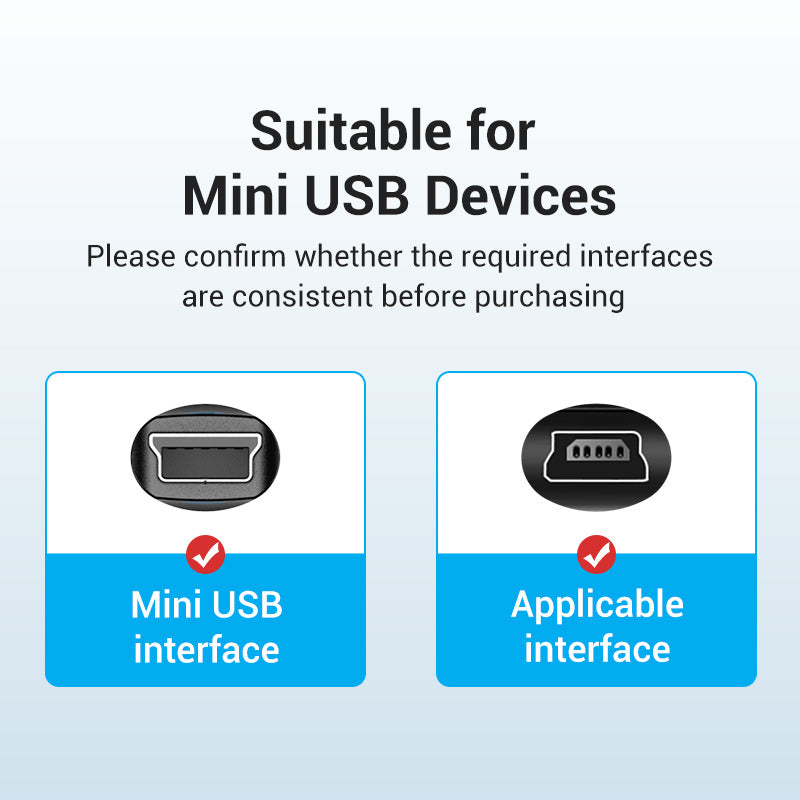 Vention USB 2.0 C Male to Mini-B Male 2A Cable