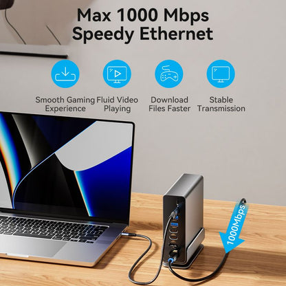 USB-C to DP/HDMI x 2/USB 3.2 Gen 2 Type-C docking station