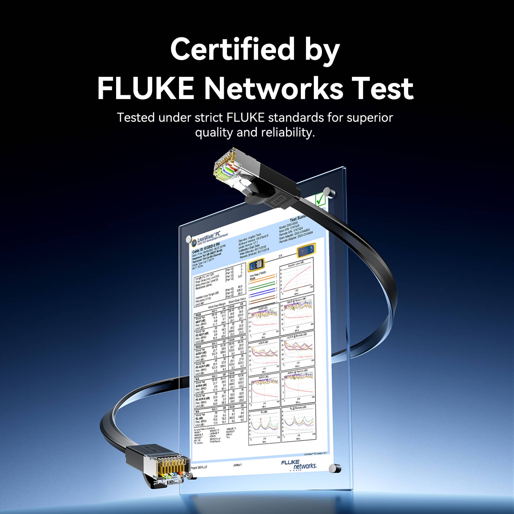 Vention Flat Cat.7 Ethernet Patch Cable Black