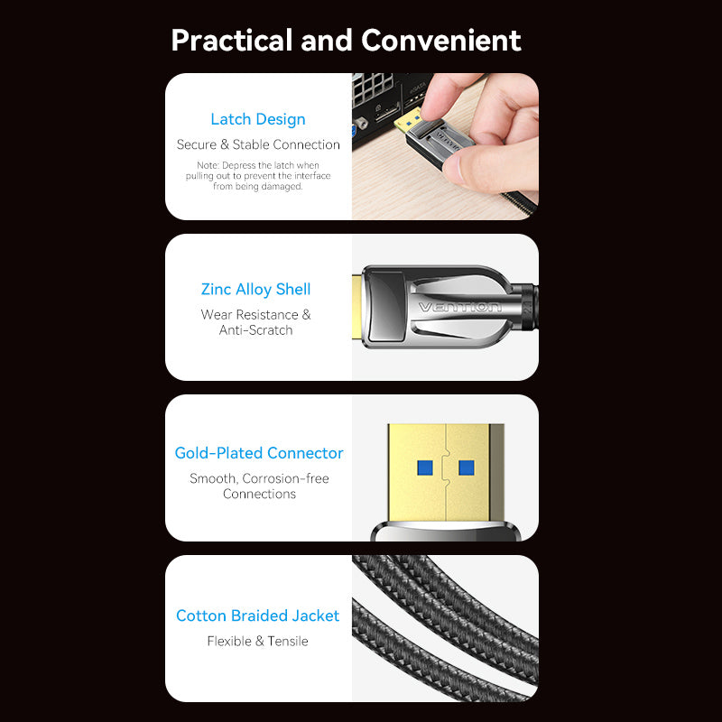 Kabel DisplayPort Vention