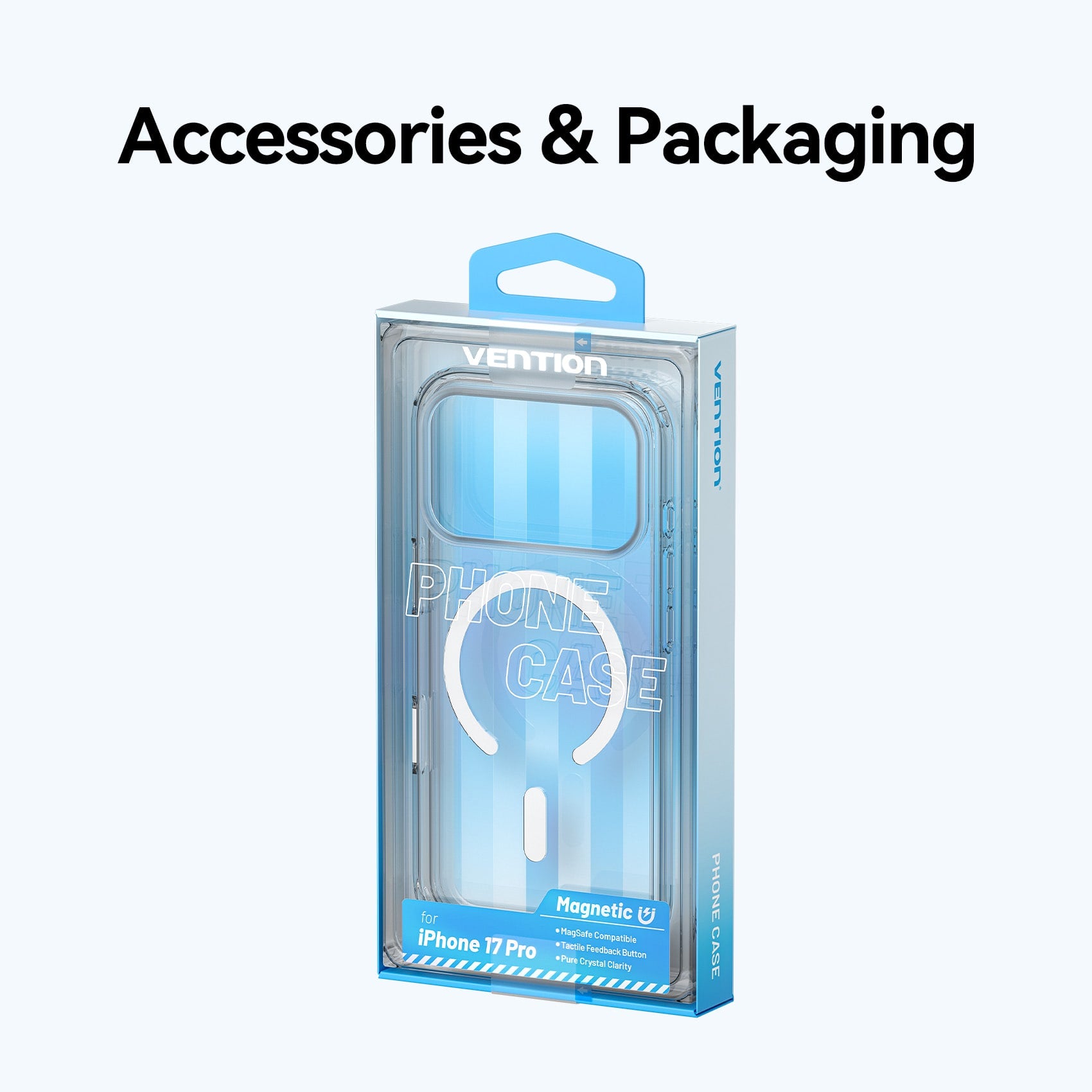 Vention Concise Impact Case for iPhone 17 with MagSafe Transparent