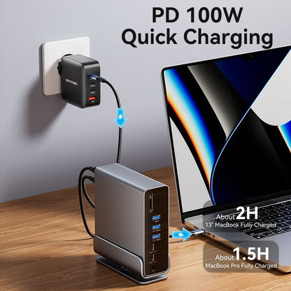 USB-C to DP/HDMI x 2/USB 3.2 Gen 2 Type-C docking station