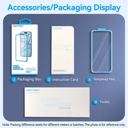 <tc>Vention</tc> Pelindung Layar Kaca Tempered HD untuk iPhone 15 dengan Alat Pemasangan Mudah