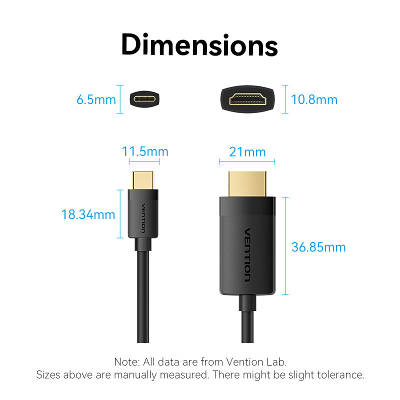 Vention USB-C to HDMI-A 4K HD Cable