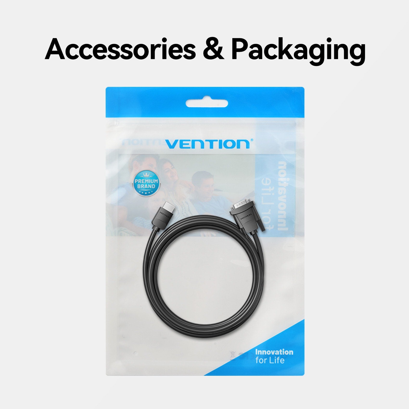 Vention HDMI™-A Male to VGA Male HD Cable Black
