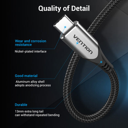 <tc>Vention</tc> Kabel Ekstensi USB-C 3.1 Berbahan Katun