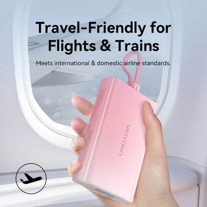 <tc>Vention</tc> Batterie externe 10 000 mAh (USB-C + Lightning + USB-A) 22,5 W avec écran LED