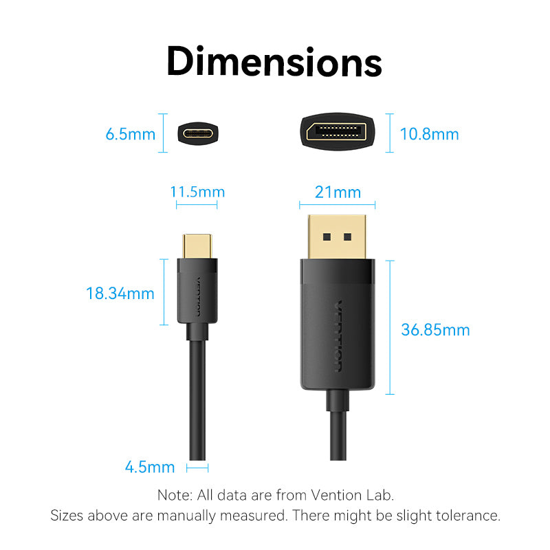 Vention USB-C to DP 4K HD Cable