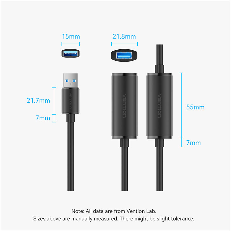 USB 3.0 Type-A Male to Type-A Female Active Extension Cable