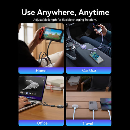 Vention 3-in-1 USB 2.0 Retractable Charging Cable
