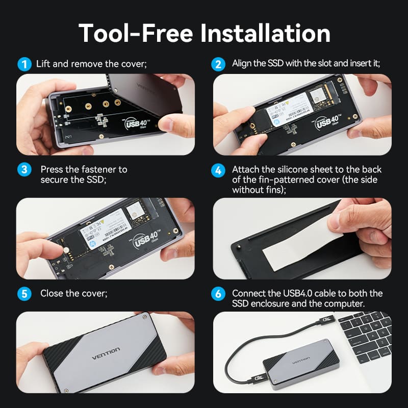 USB 4.0 M.2 NVMe SSD Enclosure