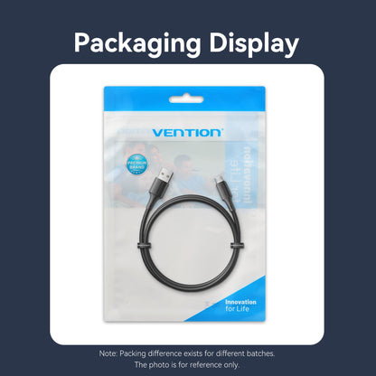 Vention USB 2.0 A Male to Micro-B Male 2A Cable 0.25M Black PVC Type