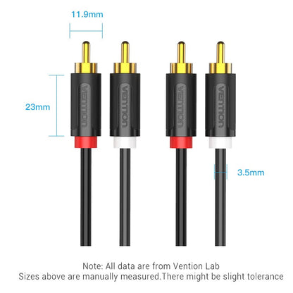 Vention 2-Male to 2-Male RCA Cable