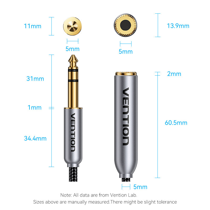 Vention 6.35mm Male to Female Audio Cable