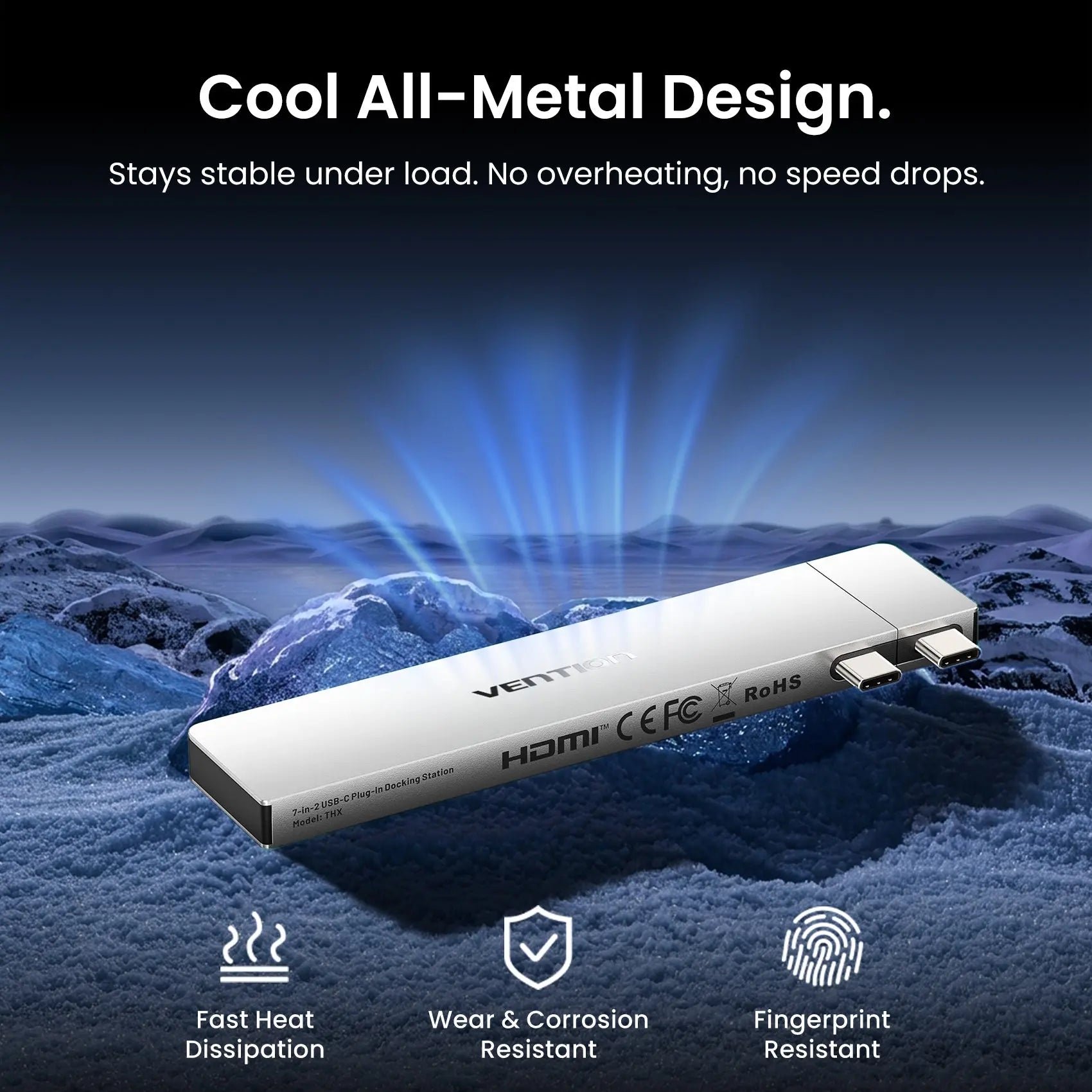 7-in-2 Plug-in Docking Station – Compact Multiport Hub | Vention