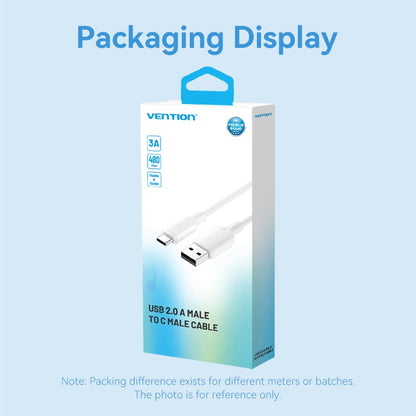 Vention USB 2.0 A Male to C Male 3A Cable PVC Type