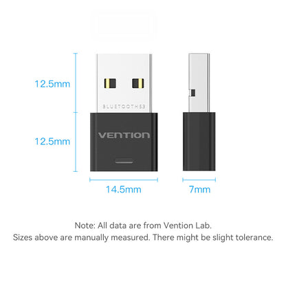 Vention USB Bluetooth 5.3 Adapter Black Mini Type