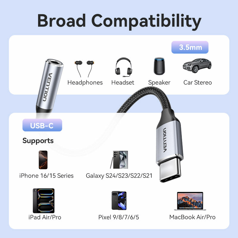 USB-C Male to 3.5mm Female Audio Adapter