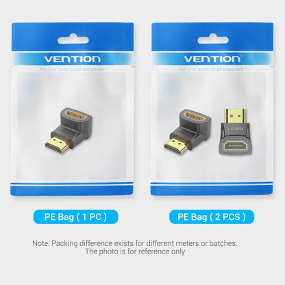 HDMI 90 Degree Male to Female Adapter Black