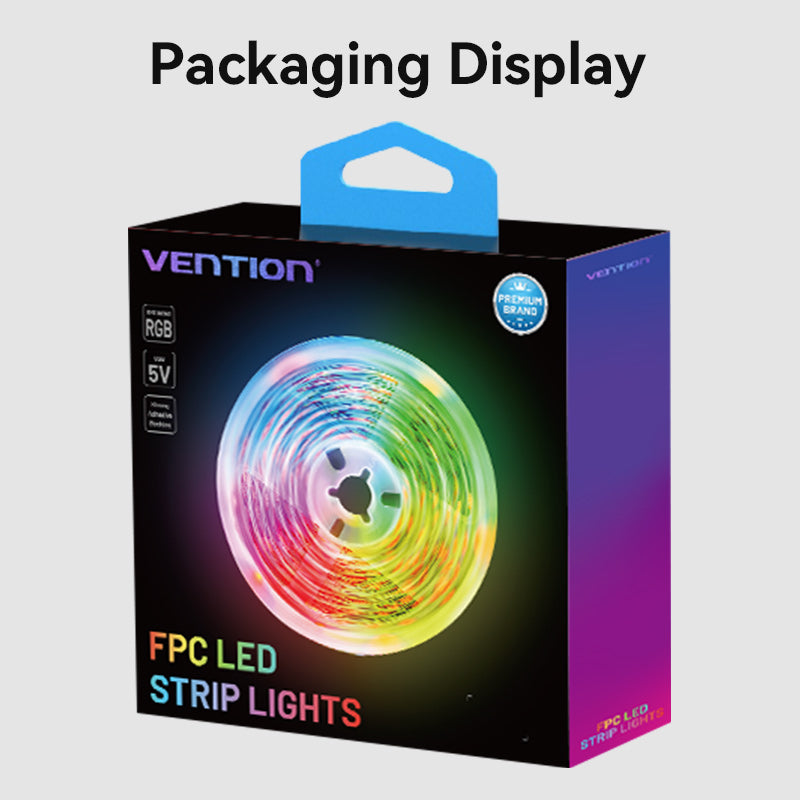 Vention FPC LED Strip Lights with Remote - 100mm RGB Color Changing