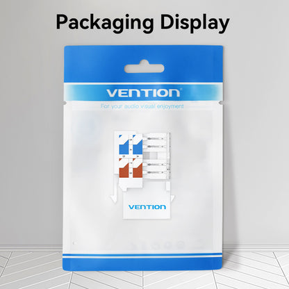 Cat6 Unshielded Keystone Jack White Plastic Type