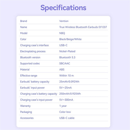 <tc>Vention</tc> 真无线蓝牙耳机