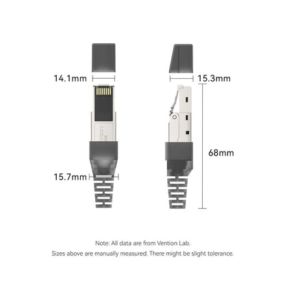<tc>Vention</tc> Cat8屏蔽RJ45模块化插头