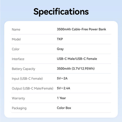 <tc>Vention</tc> Carcasa para SSD M.2 NVMe sin cables + batería externa de 3500 mAh