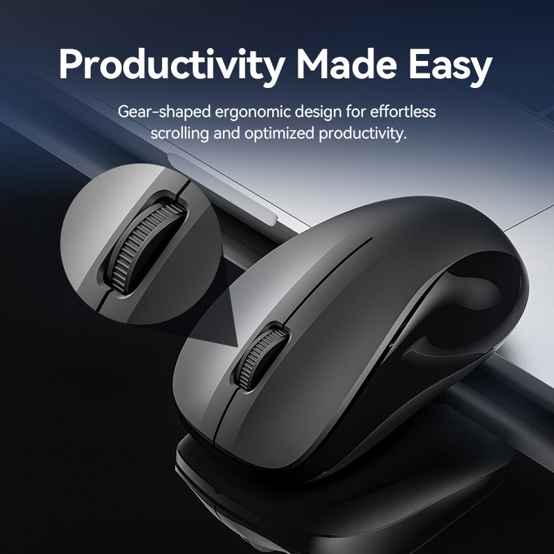 Vention Wireless Full-Sized Silent Keyboard and Mouse Combo Black Slim Type