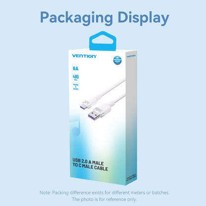 Vention USB 2.0 A Male to C Male 6A Cable Aluminum Alloy Type