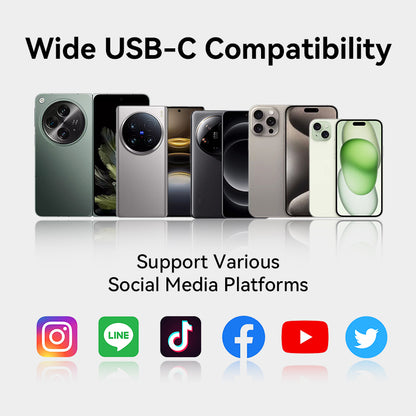 USB-C 2-Pack Wireless Lavalier Microphone with Charging Case Black Type
